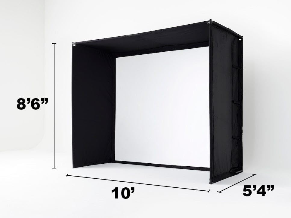 SkyTrak Golf Simulator Studio Pro Package Launch Monitor, Metal Protective Case, Enclosure, Simulator Software, Hitting Mat, Projector and Ball Tray - Improve Your Game from Home