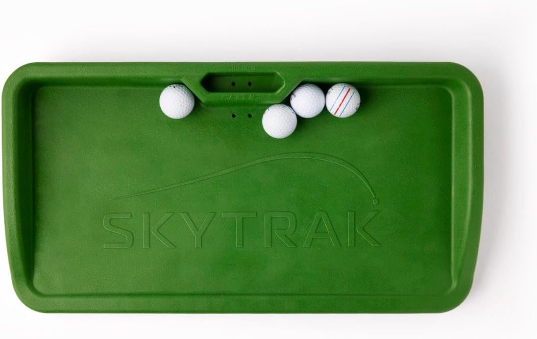 SkyTrak Golf Simulator Studio Pro Package Launch Monitor, Metal Protective Case, Enclosure, Simulator Software, Hitting Mat, Projector and Ball Tray - Improve Your Game from Home