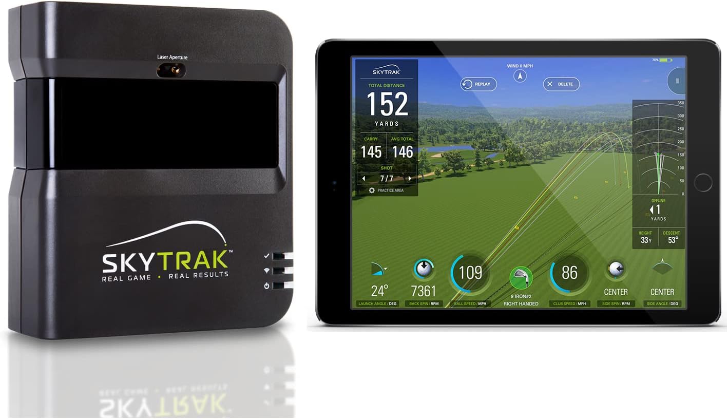 SkyTrak Golf Launch Monitor and Golf Simulator with Metal Protective Case