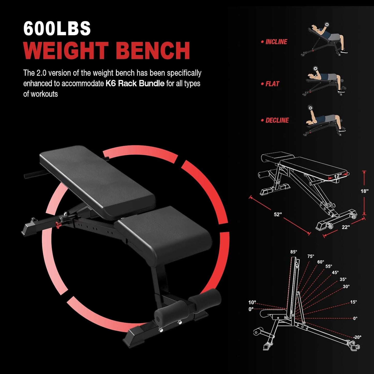 Mikolo Power Cage, 2000LB Squat Rack, Dual Pulley Cable Crossover System, Multi-function Free Weight Home Gym Workout Machine with Attachments