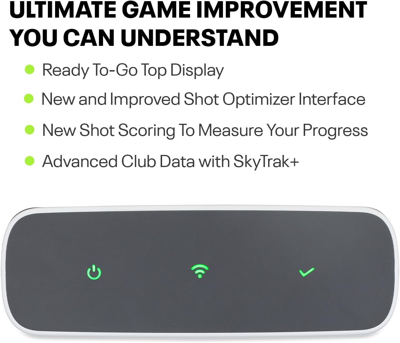 SkyTrak+ Launch Monitor & Golf Simulator Protective Shield - Tour-Level Swing Analysis with Dual Doppler Radar, Enhanced Camera, Real-time Simulation, Wi-Fi, USB-C Charging