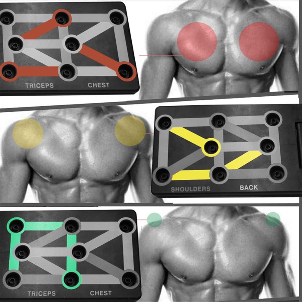 Cretee Push Up Board - Foldable Fitness Rack Training System 12 in 1 for Home Fitness