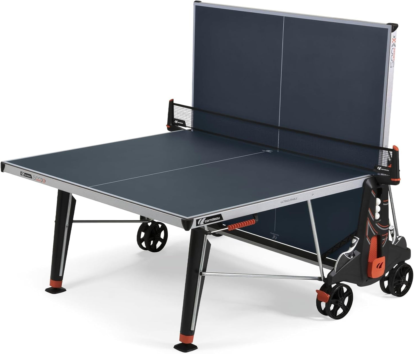 Cornilleau - 500X Performance Outdoor Table and Functional – 6mm Laminated Top – Foldable – Weatherproof – Durable – Black or Blue