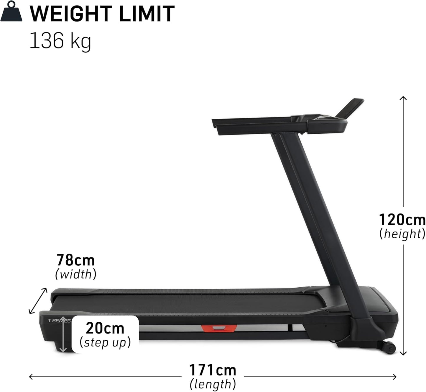 NordicTrack T Series: Perfect Treadmills for Home Use, Walking Treadmill with Incline, Bluetooth Enabled, 136 kg User Capacity