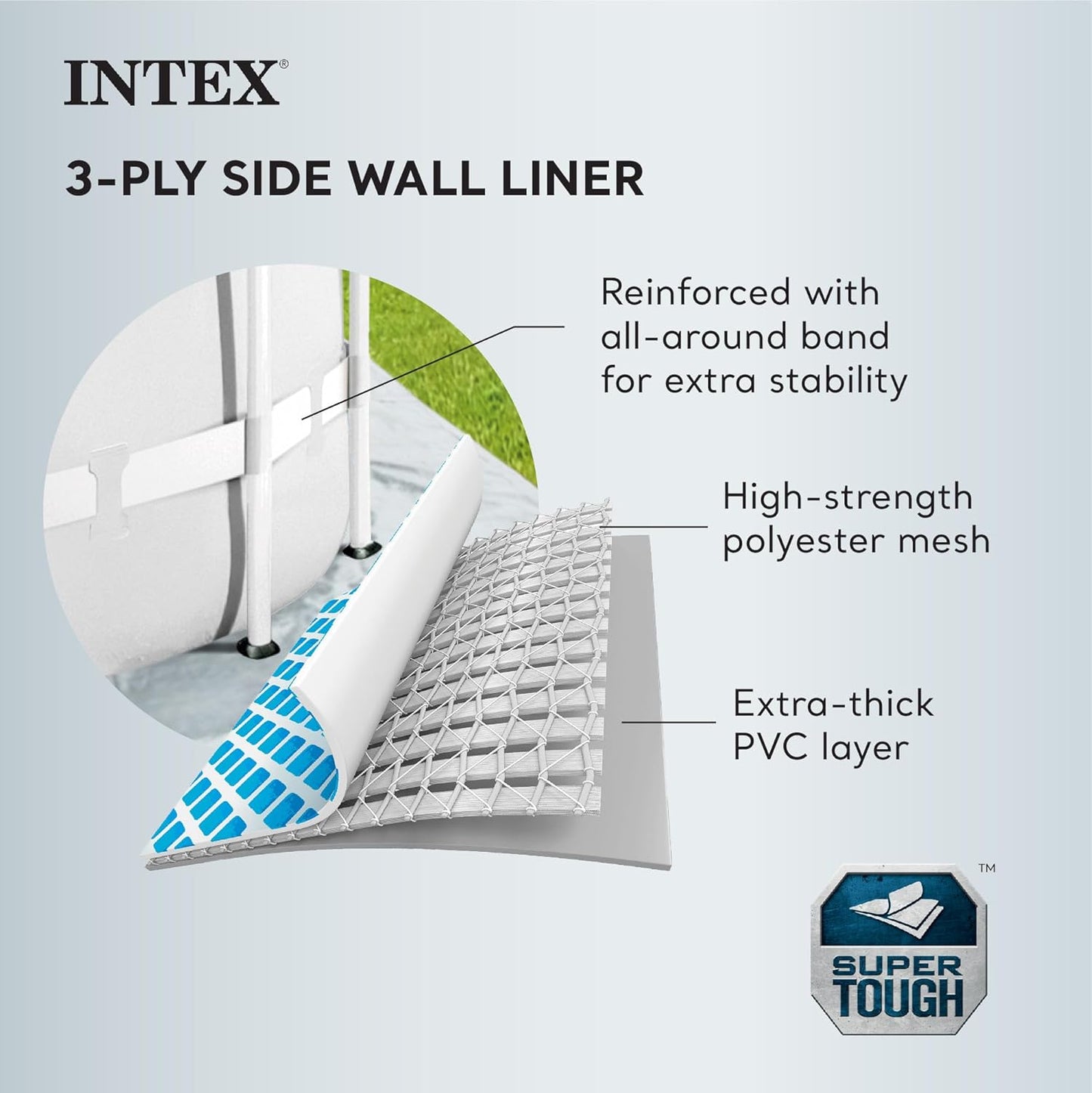 Intex 20ft x 52in Outdoor Prism Frame Above Ground Swimming Pool Set with Cartridge Filter Pump, 2 Lounger Float Chairs and Inflatable Cooler with Lid