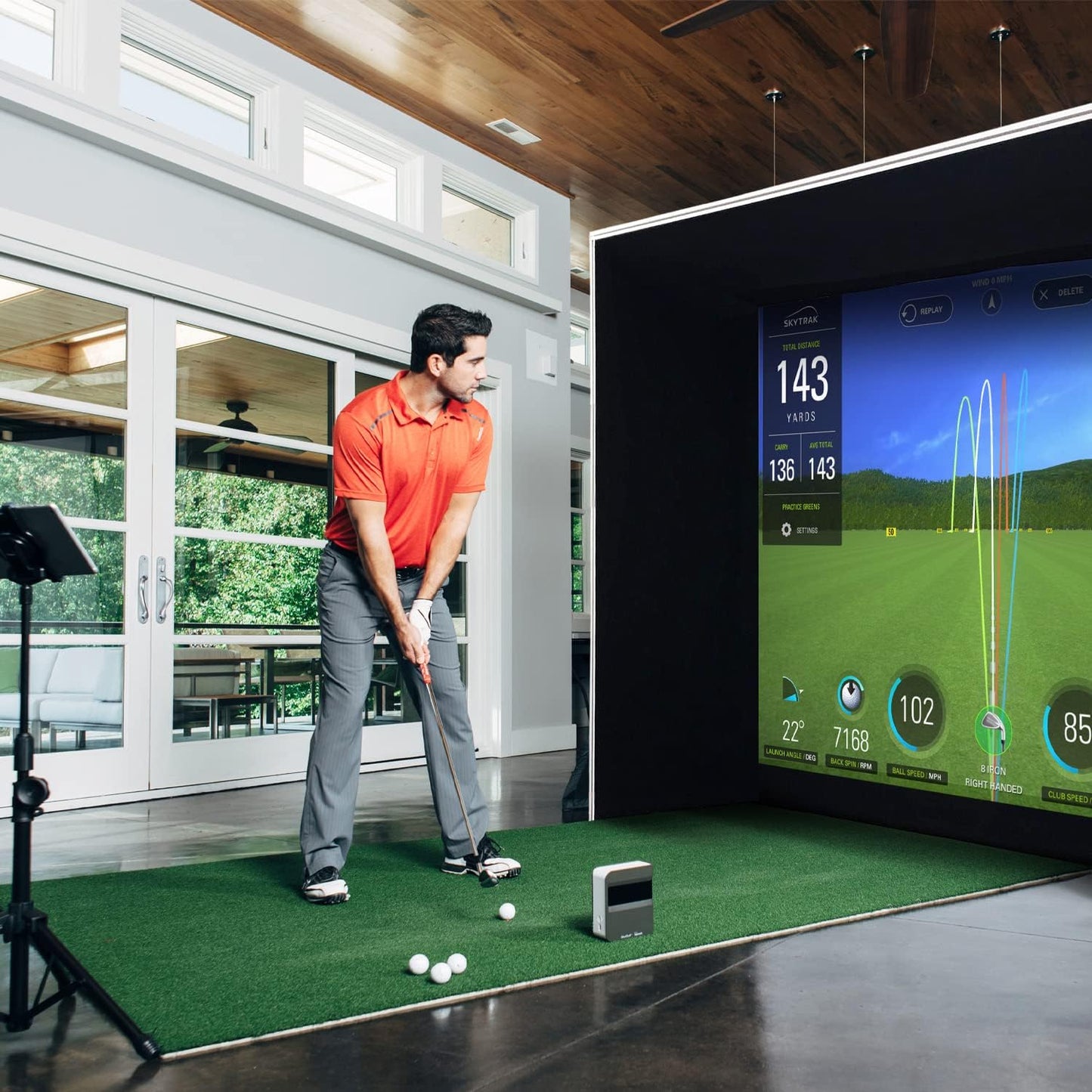 SkyTrak Golf Launch Monitor and Golf Simulator with Metal Protective Case