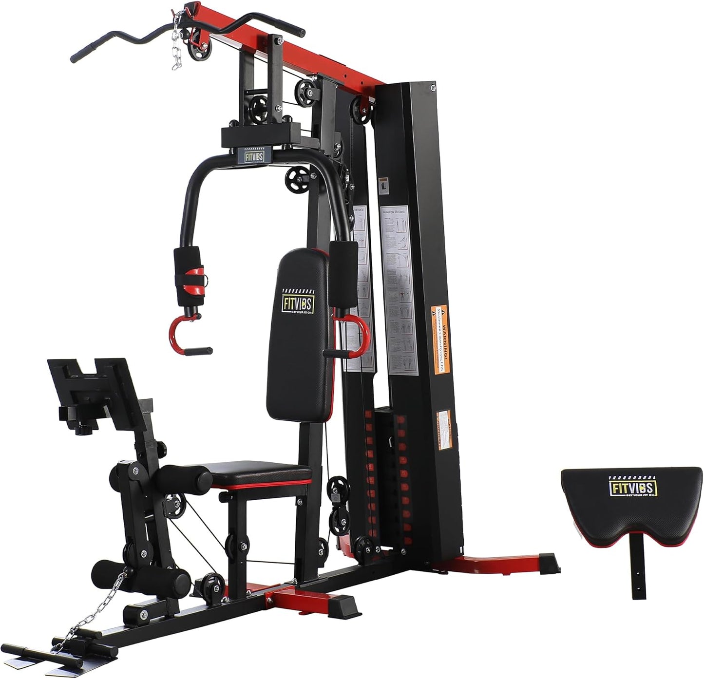 Home Gym, Multifunctional Workout Equipment with Leg Press, Exercise Equipment for Home with Pulley System, Home Gym Equipment for Full Body Strength Training