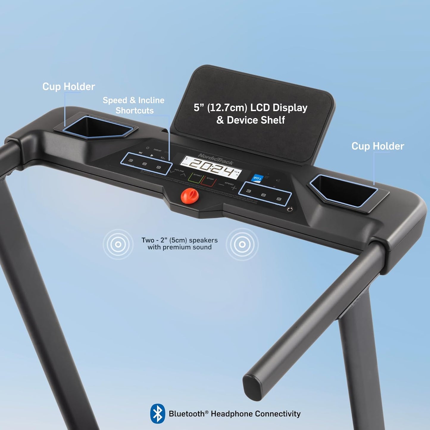 NordicTrack T Series: Perfect Treadmills for Home Use, Walking Treadmill with Incline, Bluetooth Enabled, 136 kg User Capacity