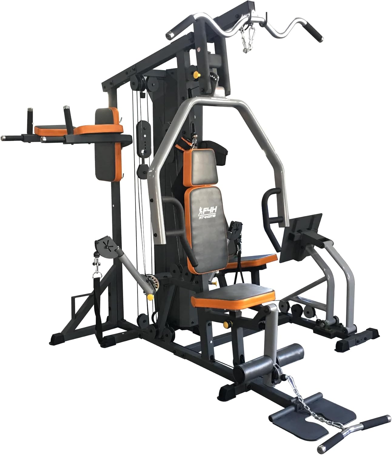 FIT4HOME Multi Gym Fitness Equipment Exercise Machine Strength Training Body Building Heavy Duty Home Gyms Workout Stations 80KG Weight Plates Leg Press Lat Pulldown | TF3003C