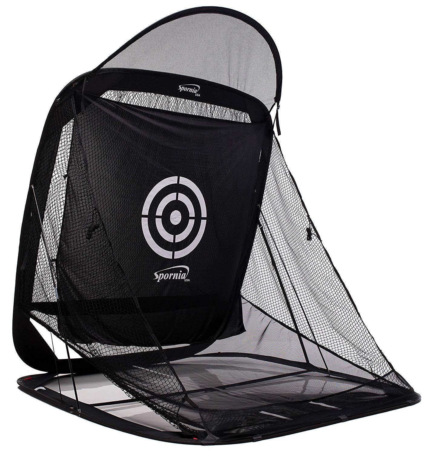Spornia Spg-7 Golf Practice Net - Automatic Ball Return System w/Target Sheet, Two Side Barrier