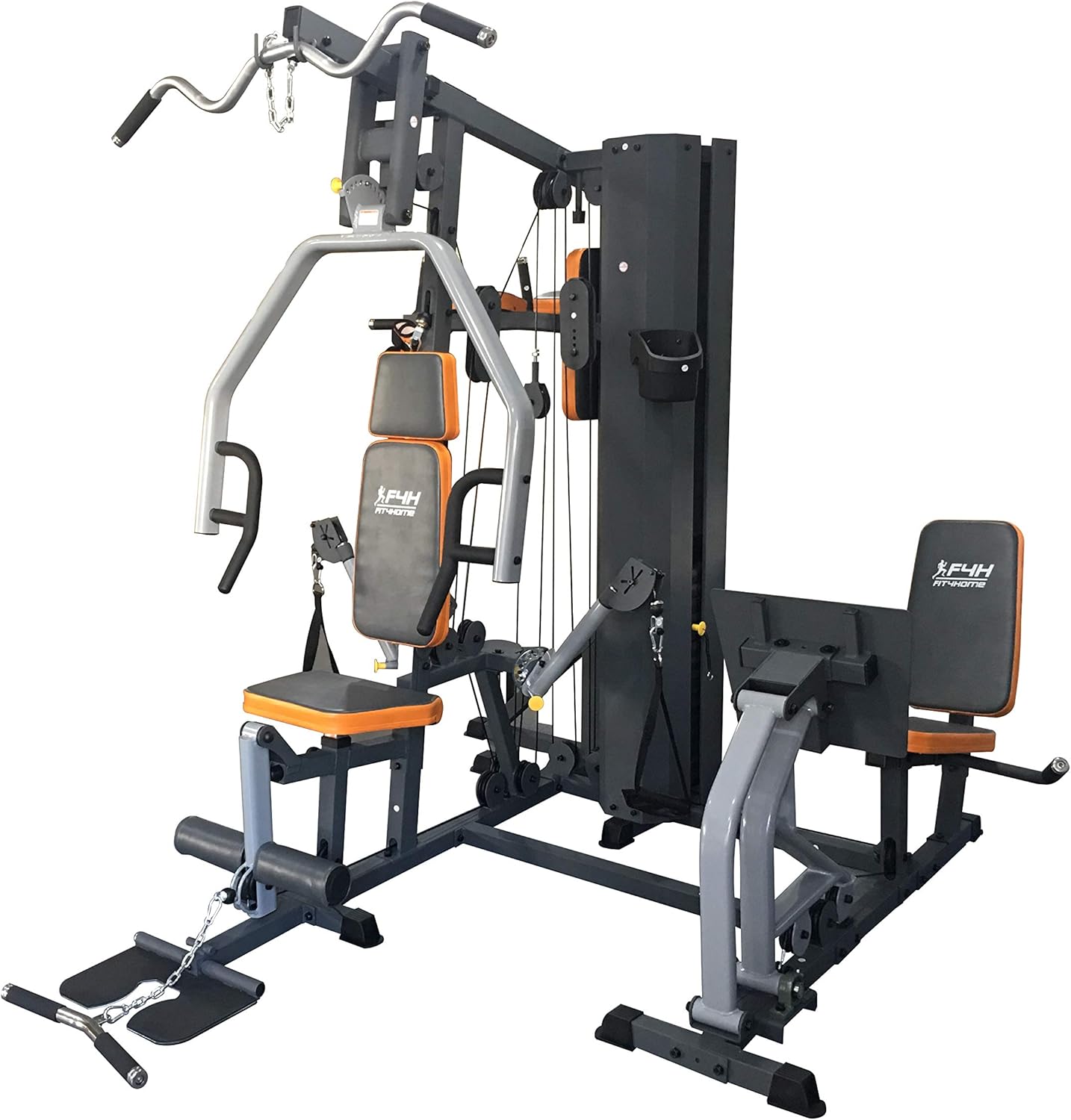 FIT4HOME Multi Gym Fitness Equipment Exercise Machine Strength Training Body Building Heavy Duty Home Gyms Workout Stations 80KG Weight Plates Leg Press Lat Pulldown | TF3003C