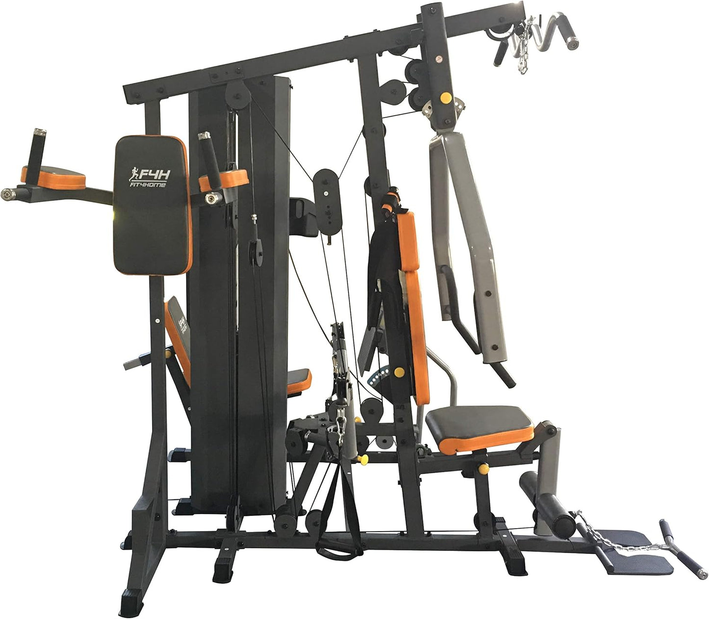 FIT4HOME Multi Gym Fitness Equipment Exercise Machine Strength Training Body Building Heavy Duty Home Gyms Workout Stations 80KG Weight Plates Leg Press Lat Pulldown | TF3003C