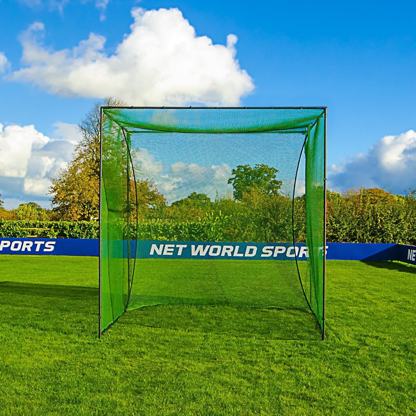 FORB Freestanding Golf Cage & Net - 10ft x 10ft x 10ft | Home Driving Range – Professional Outdoor High Impact Hitting Cage | Premium Netting + Impact Panel & Strong Poles