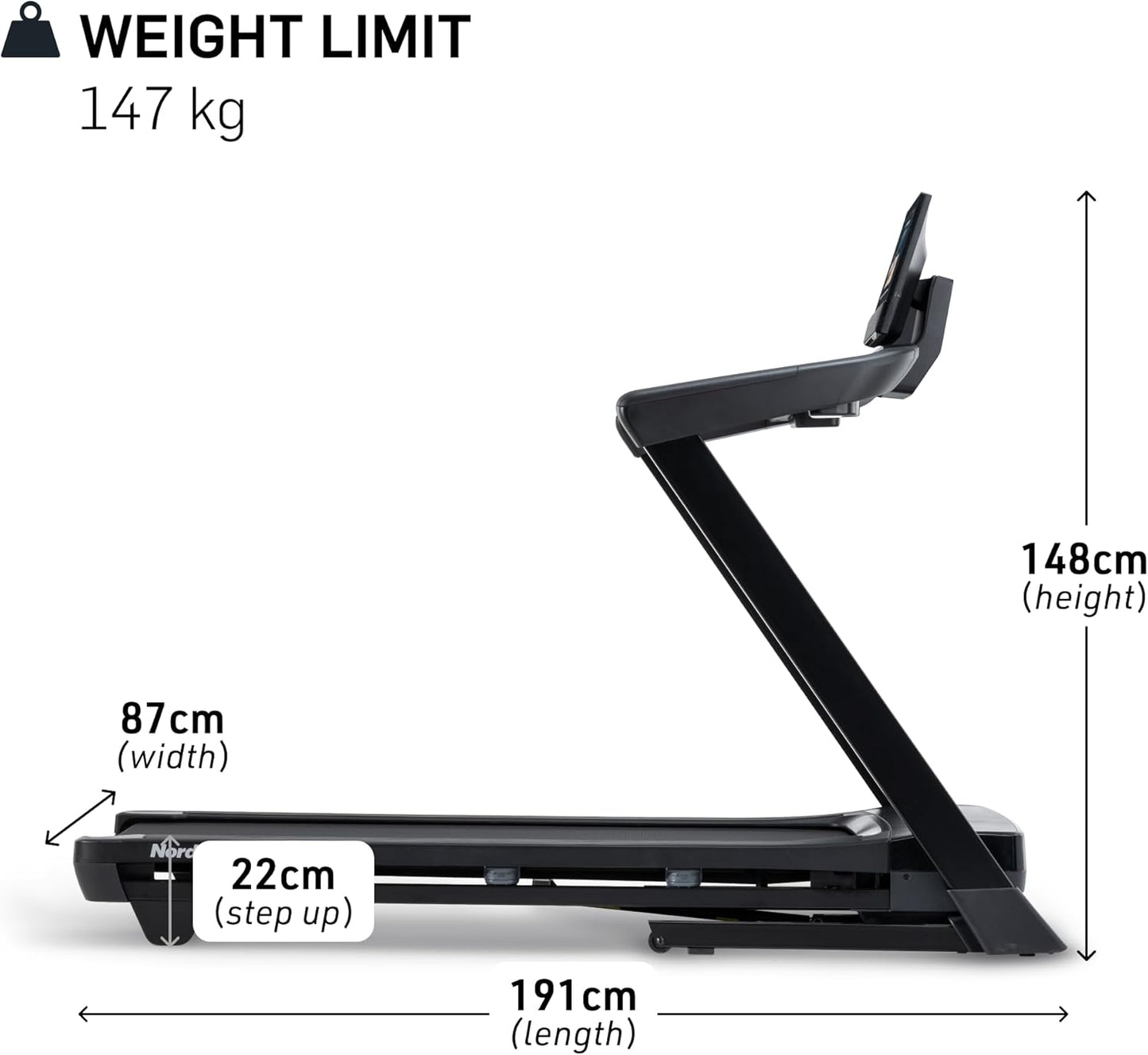NordicTrack T Series: Perfect Treadmills for Home Use, Walking Treadmill with Incline, Bluetooth Enabled, 136 kg User Capacity