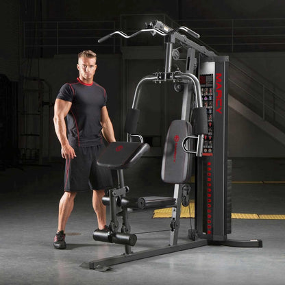 Marcy Eclipse HG3000 Compact Home Gym with Weight Stack, 68 kg