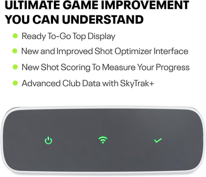 SkyTrak+ Launch Monitor & Golf Simulator Protective Shield - Tour-Level Swing Analysis with Dual Doppler Radar, Enhanced Camera, Real-time Simulation, Wi-Fi, USB-C Charging
