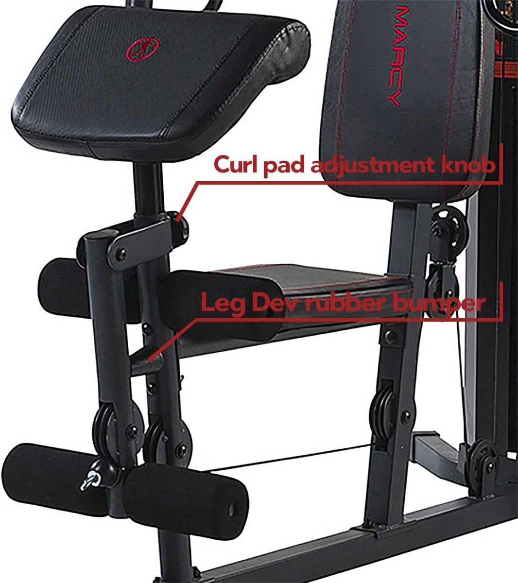 Marcy Eclipse HG3000 Compact Home Gym with Weight Stack, 68 kg