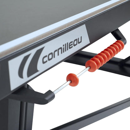 Cornilleau - 700X Outdoor Table Tennis Table and Functional - Ping Pong Table with 8mm Melamine Resin Top - Foldable - Weatherproof - Durable - Black or Blue