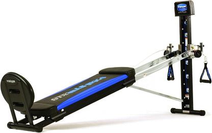 Total Gym XLS Men/Women Universal Total Body Training Home Gym Workout Machine with Squat Stand, Leg Pull, 2 Ankle Cuffs, and Exercise Chart