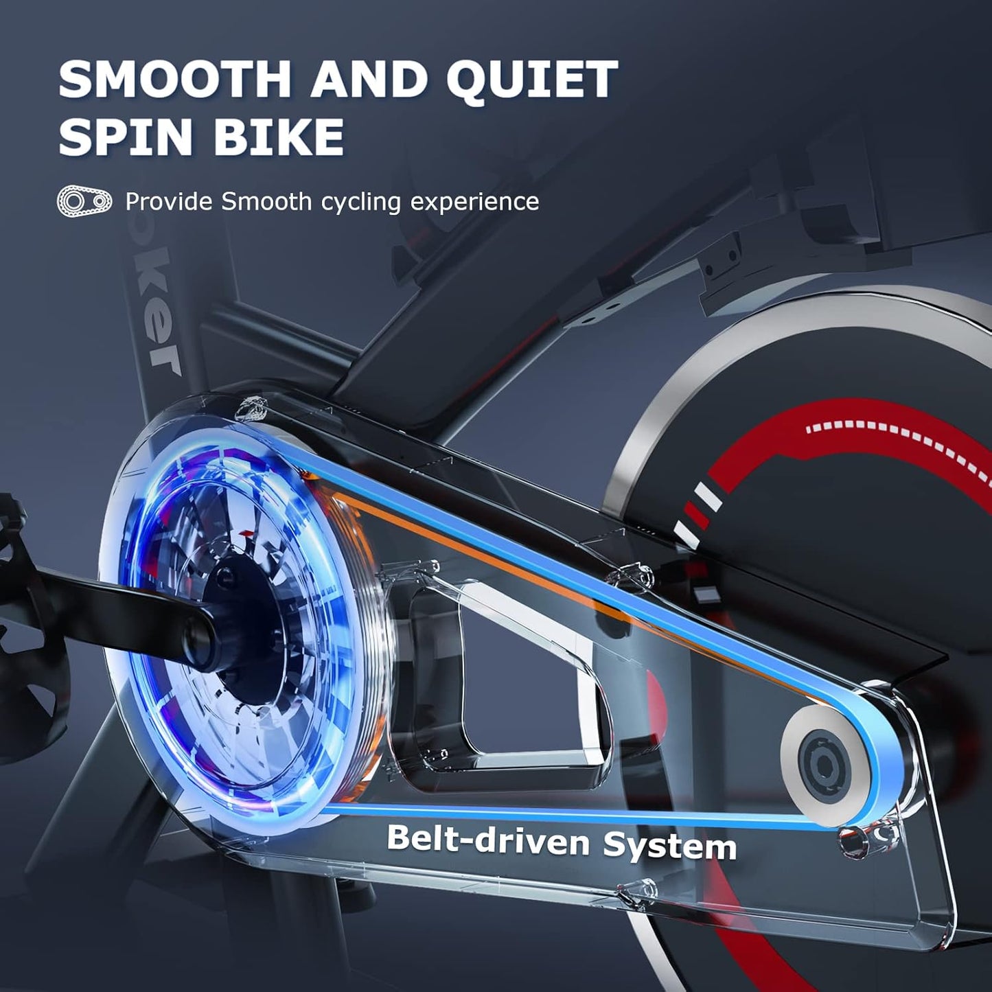 Wenoker Exercise Bike Indoor Cycling, Spin Bike Exercise Equipment for Home Gym Use with LCD Display & Tablet Holder Fitness Workout Cardio Training Machine