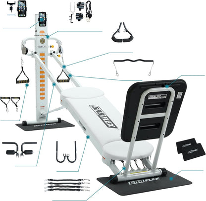GR8FLEX Total Gym Fit Your Home Style - Pearl White XL Model