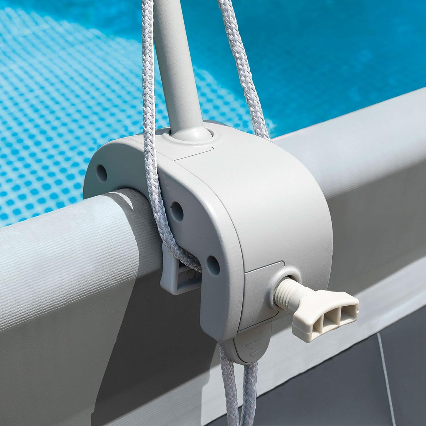 Intex Ultra XTR Frame 24' x 12' x 52" Above Ground Swimming Pool Set with Sand Filter Pump, Pool Cover, Ladder, and Protective Sun Canopy Attachment