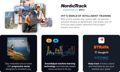 NordicTrack T Series: Perfect Treadmills for Home Use, Walking Treadmill with Incline, Bluetooth Enabled, 136 kg User Capacity