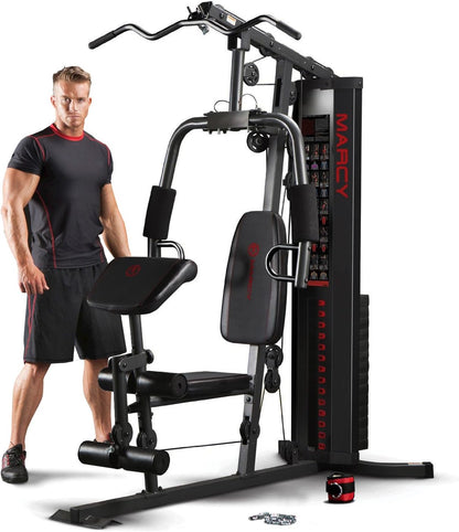 Marcy Eclipse HG3000 Compact Home Gym with Weight Stack, 68 kg