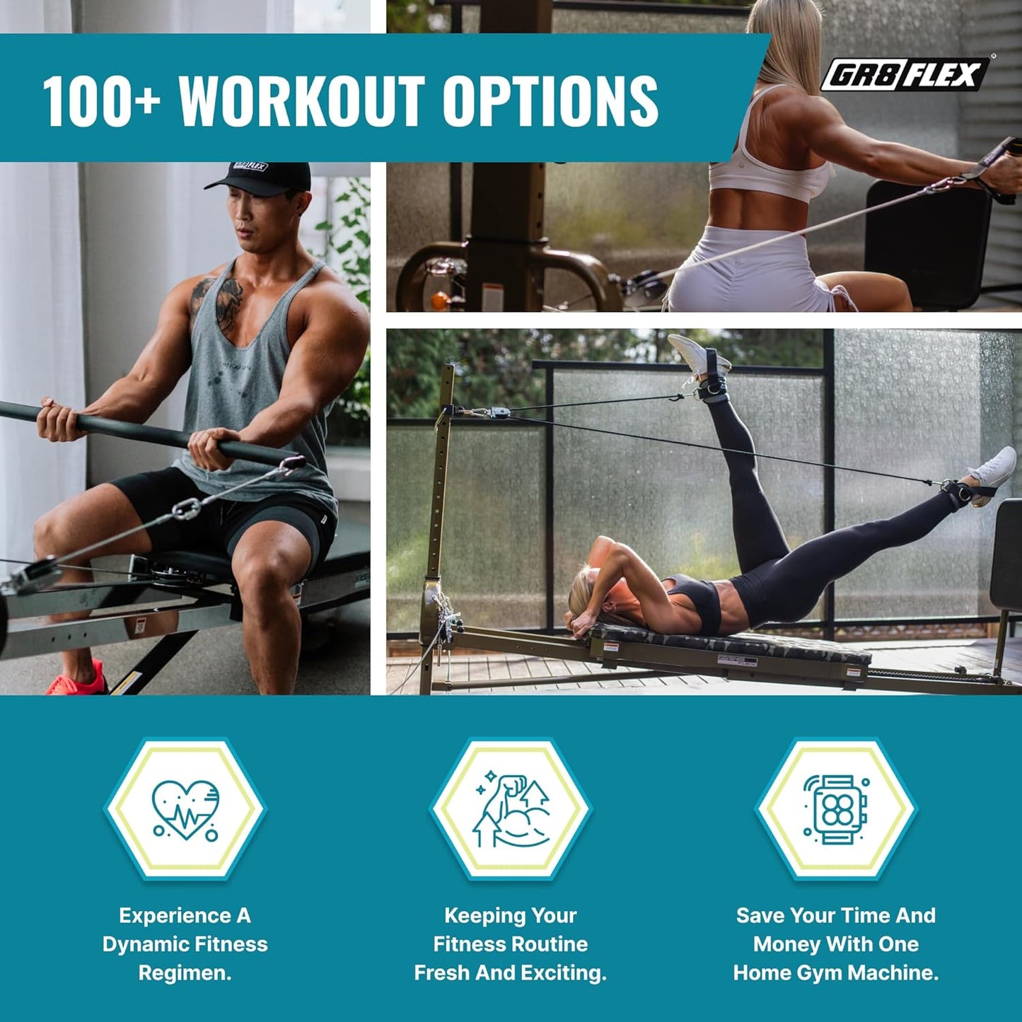 GR8FLEX Total Luxury Gym Fit Your Home Style - Military XL Model