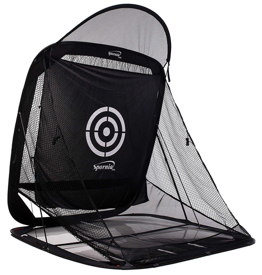 Spornia Spg-7 Golf Practice Net - Automatic Ball Return System w/Target Sheet, Two Side Barrier