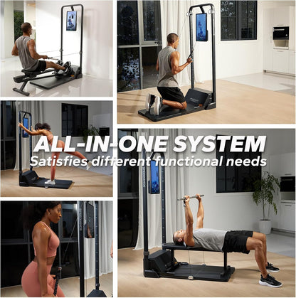 Smart Home Gym System, Gym Monster Multifunctional Smith Machine Home Gym Power Cage, All-in-one Cable Machine for Home Workout, Full Body Strength Training Fitness Exercise Machine