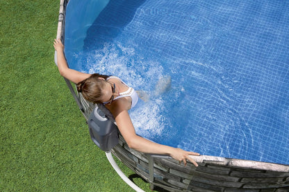 Bestway Above Ground Pool, Power Steel Comfort Jet Oval Garden Pool, Family Pool, 20ft